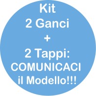 Kit da 2 Ganci e 2 Tappi per PROFILO in Alluminio-SEGNALACI IL MODELLO-