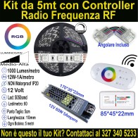 Kit 5m Striscia LED RGB Alta Luminosità 12V 12W/m | IP20 10mm Mod:09