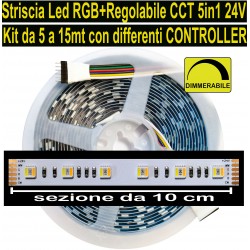 Kit 5/15mt STRISCIA LED RGB...
